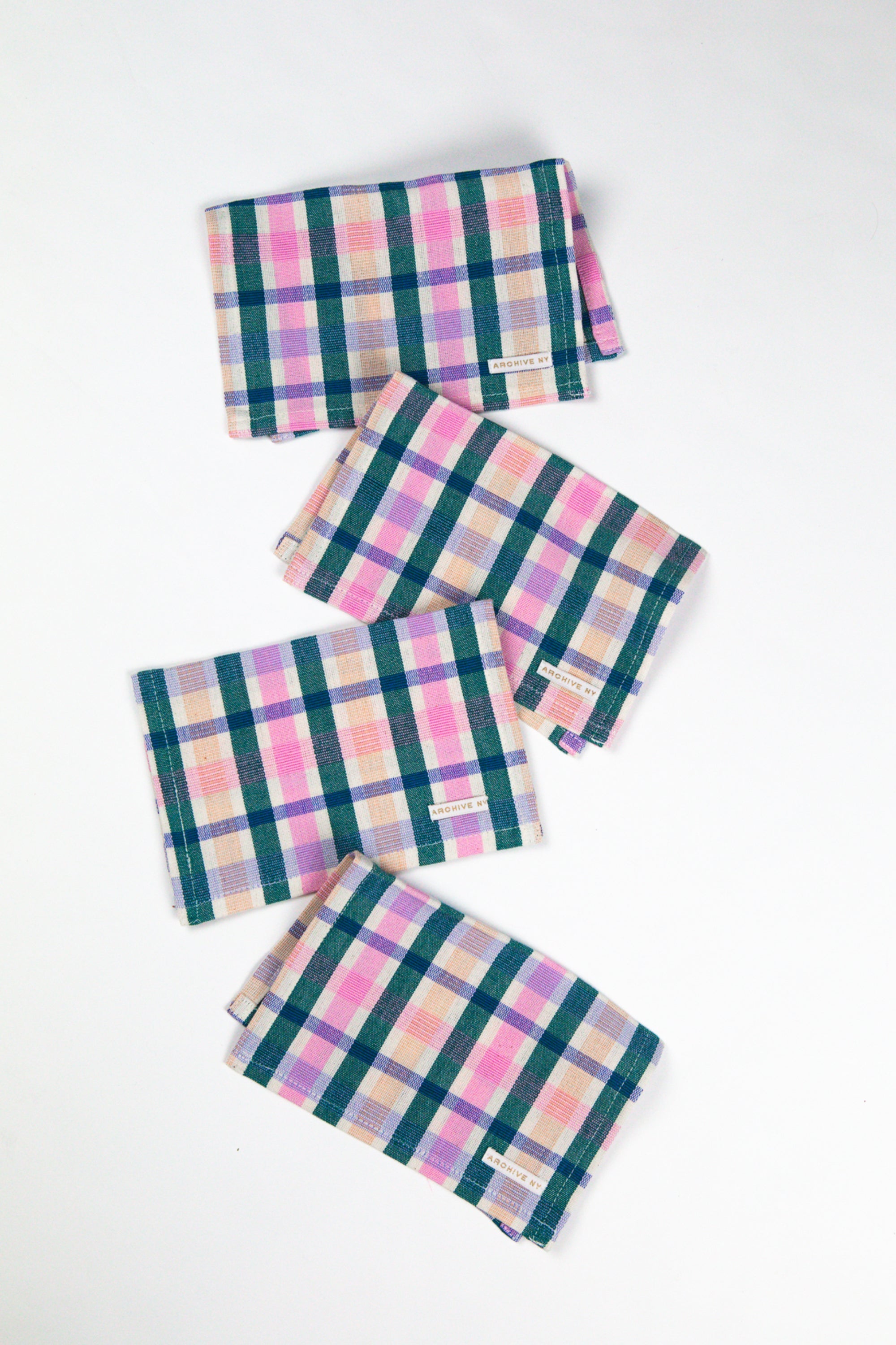 Lola Plaid Cocktail Napkin, Set of 4