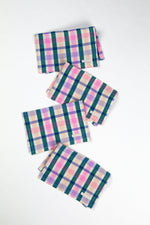 Lola Plaid Cocktail Napkin, Set of 4