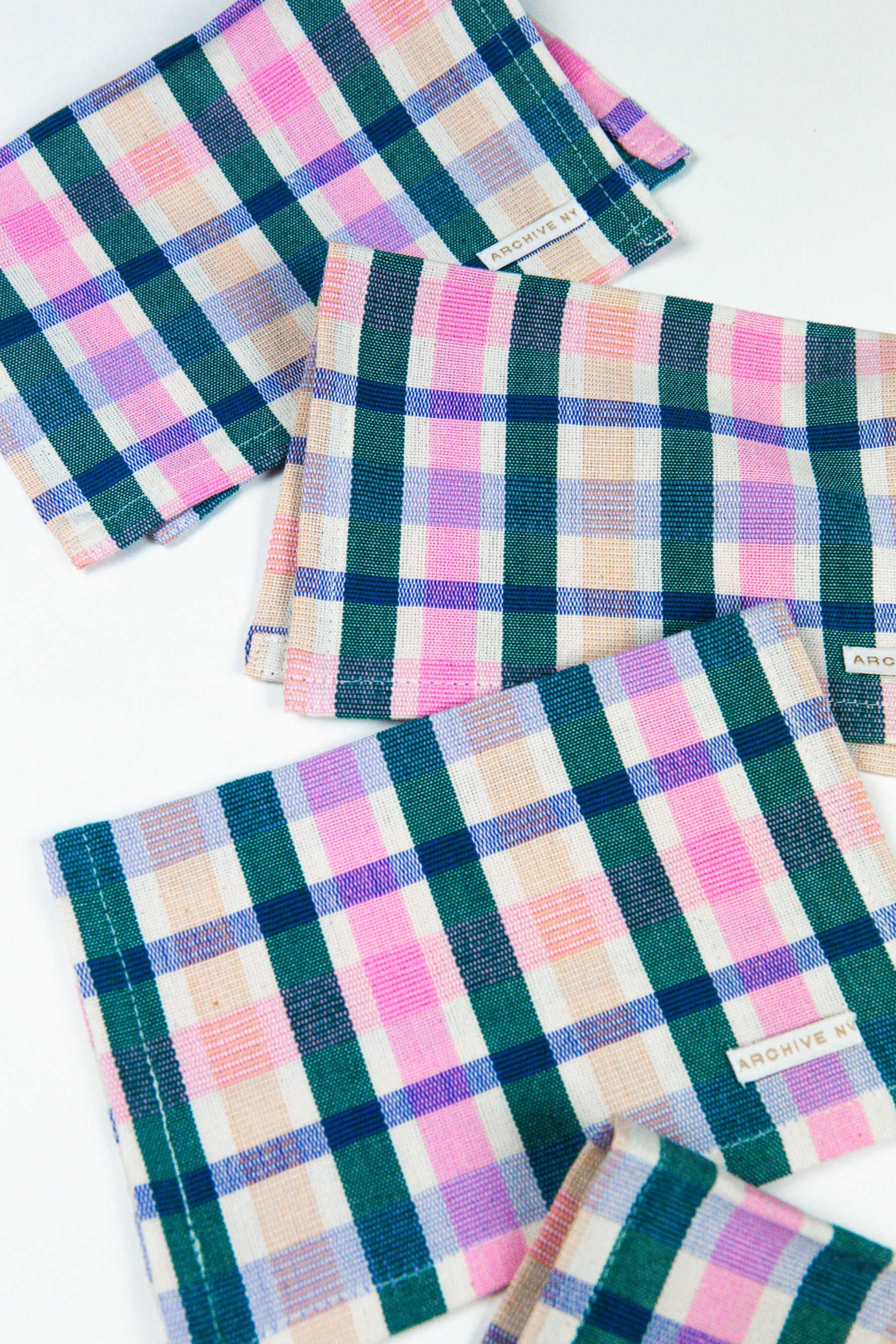 Lola Plaid Cocktail Napkin, Set of 4