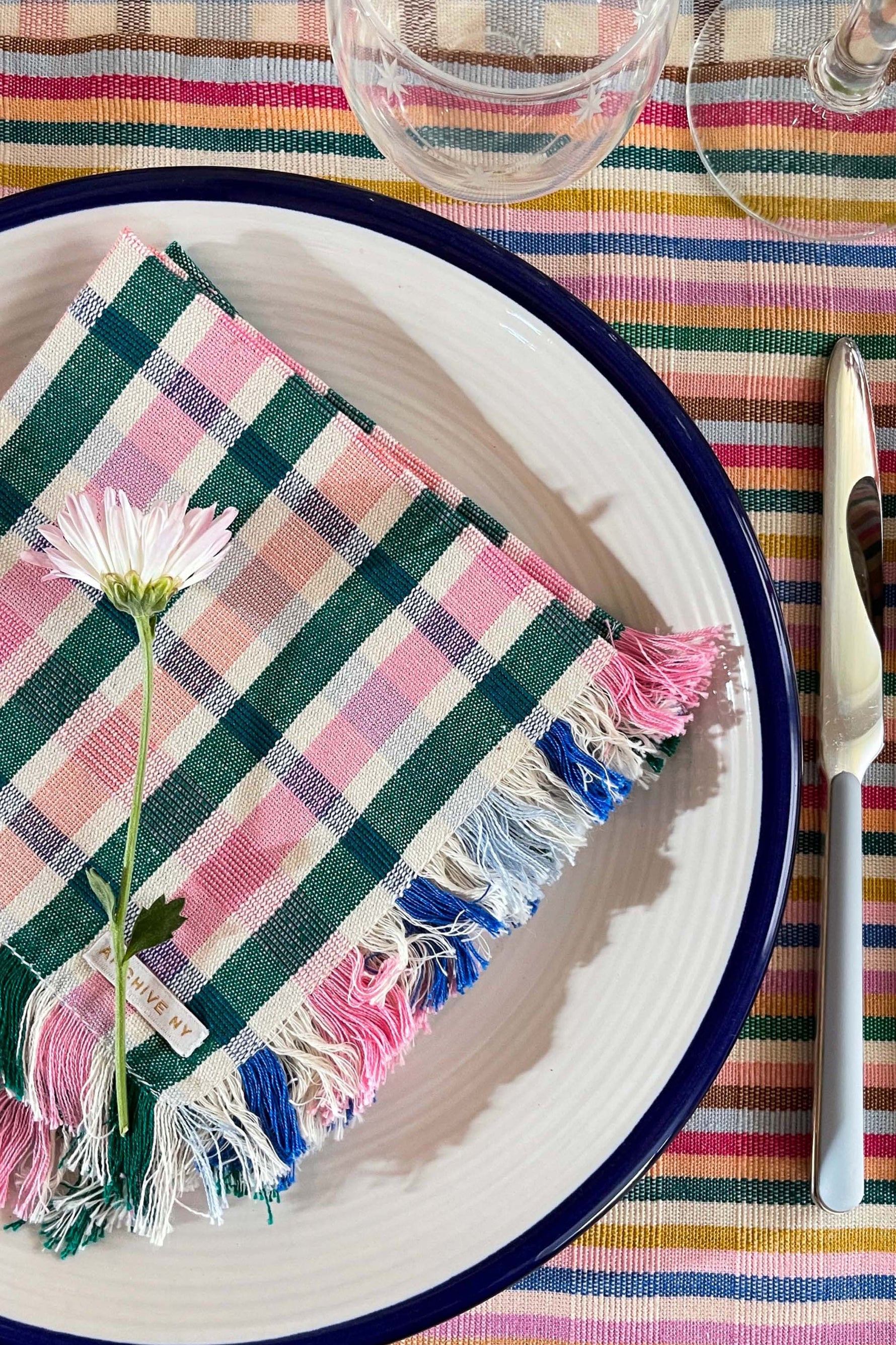 Lola Plaid Party Napkin