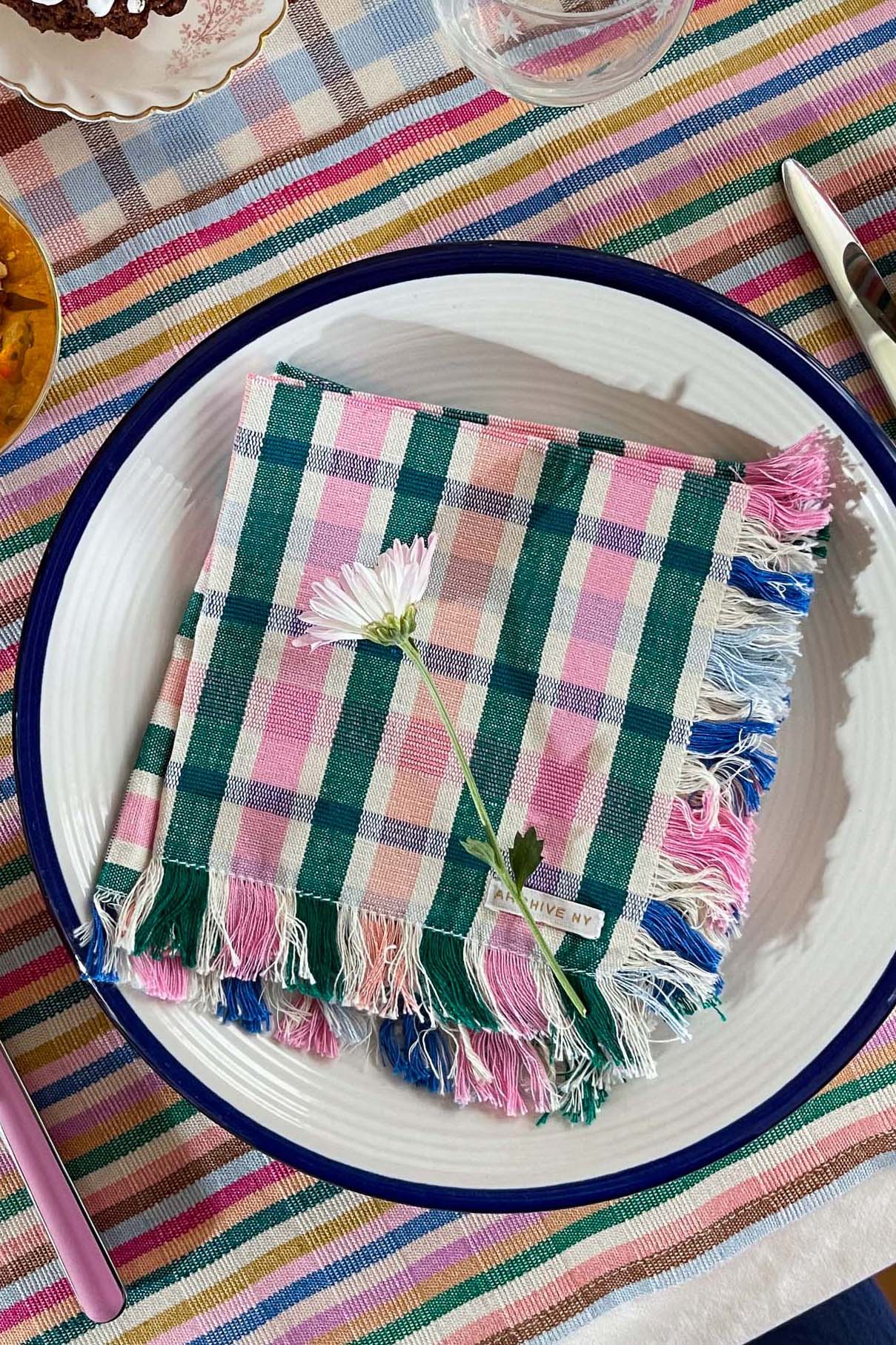 Lola Plaid Party Napkin