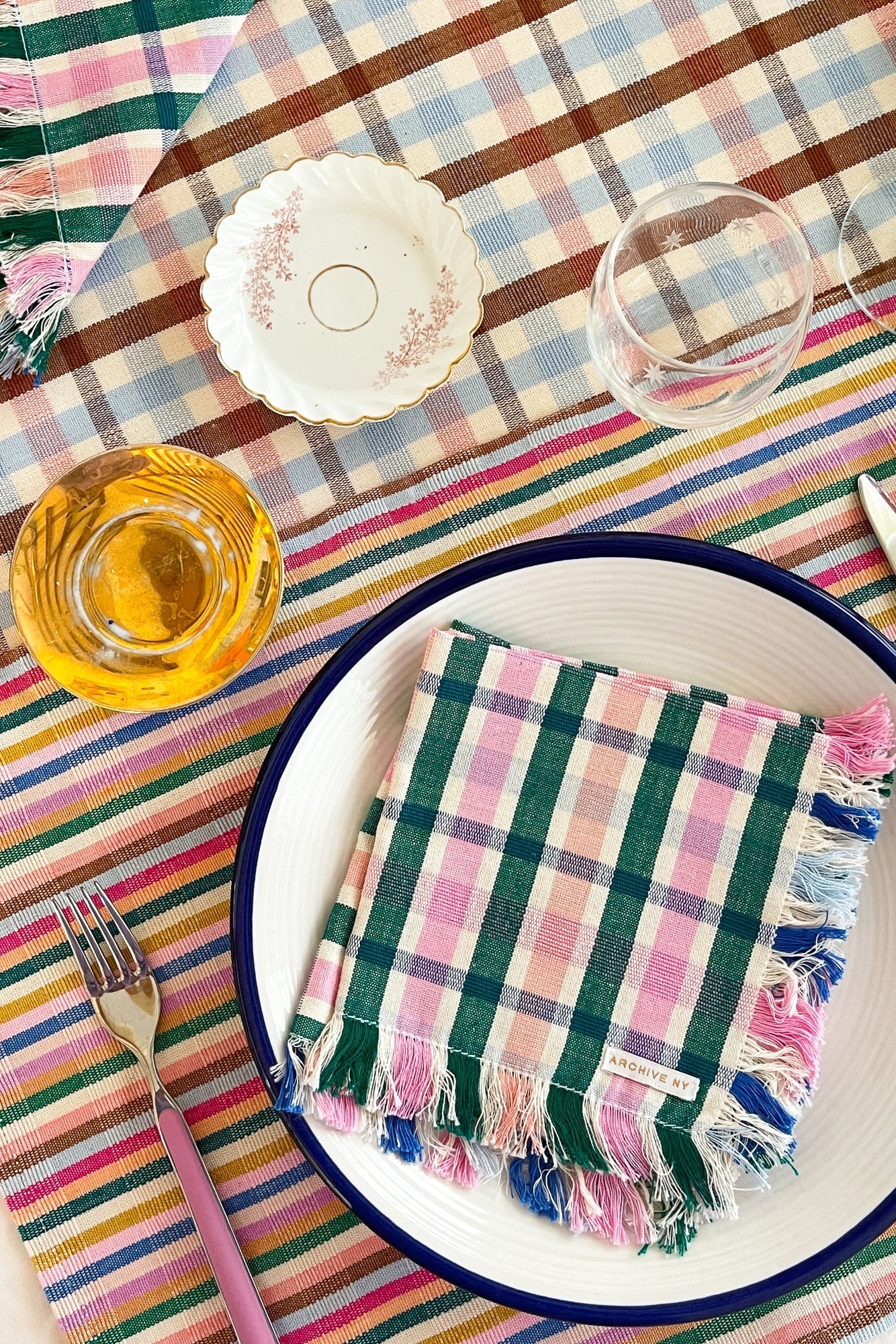 Lola Plaid Party Napkin