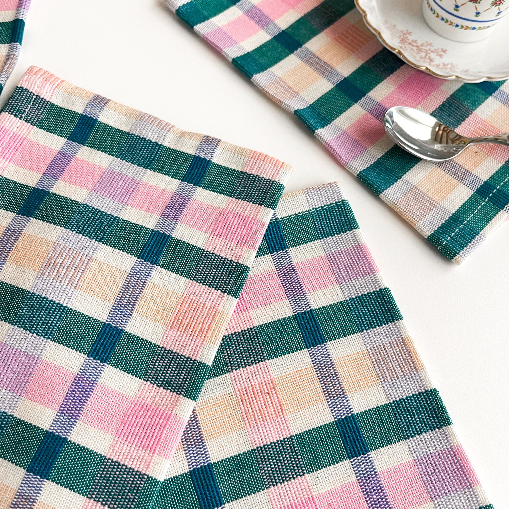 Lola Plaid Cocktail Napkin, Set of 4