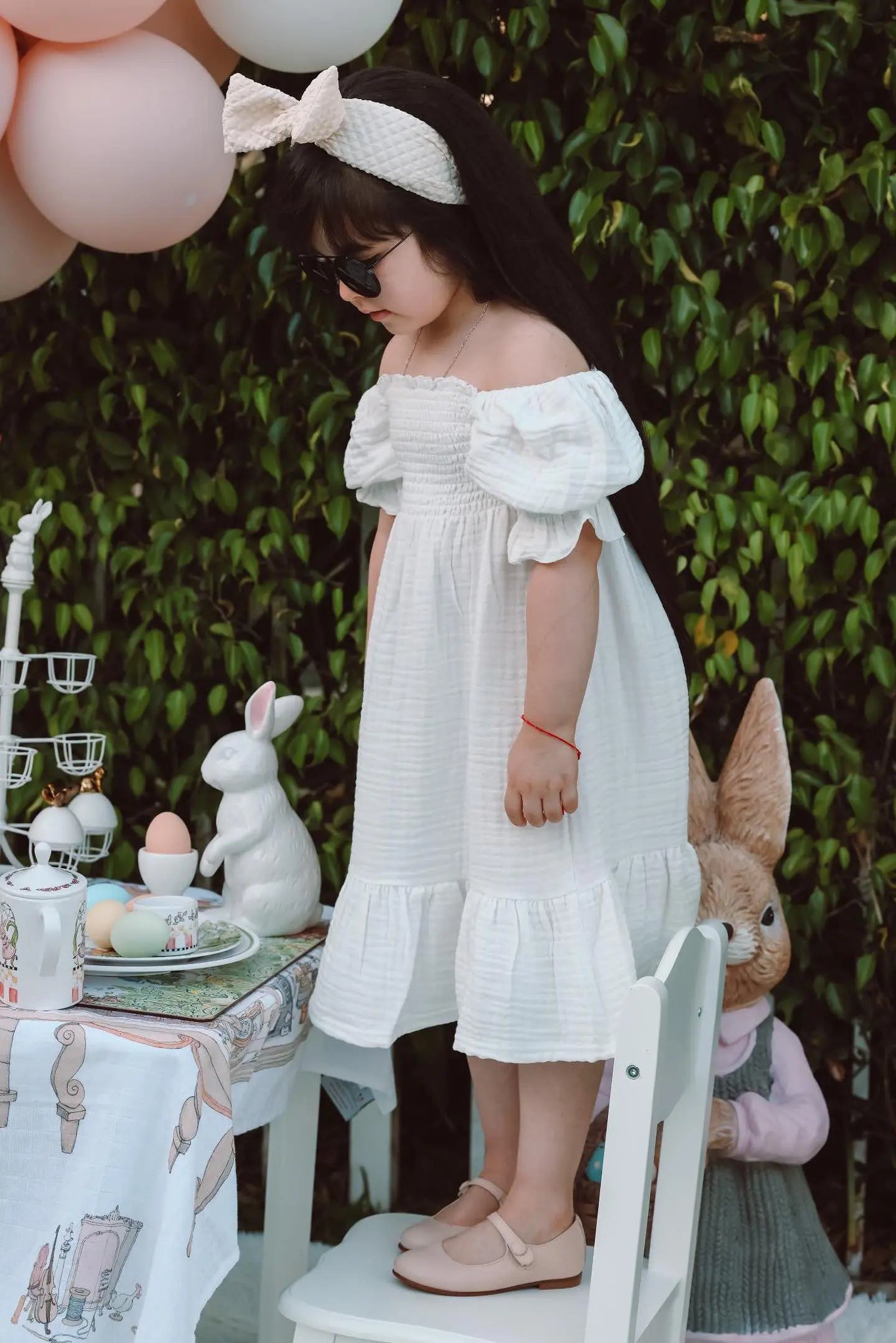 London- Beige Leather Mary Jane Shoes