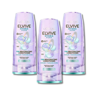 Loreal Elseve Hydra [Hyaluronic] Pure Salicylic Acid Anti-Oil Purifying Conditioner 250 ml 3 Pack - By Baano