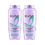 Loreal Elseve Hydra [Hyaluronic] Pure Salicylic Acid Anti-Oil Purifying Shampoo 300 ml -2 Pack Chivela