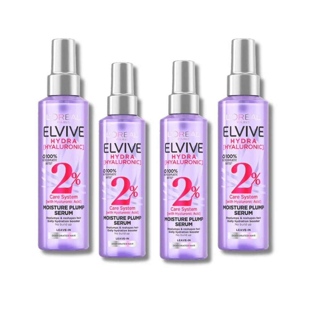 Loreal Paris Elseve Hydra Hyaluronic 2% Hair Serum with Hyaluronic Acid 150 ml 4 Pack Chivela