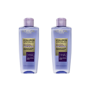 Loreal Paris Hyaluron Expert Skin Plumping Moisturizer Micellar Cleansing Water 200 ml 2 Pack