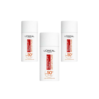 Loreal Paris Revitalift Clinical Spf 50+ Daily High UV Protection Face Sunscreen 50ml 3 Pack