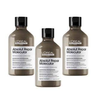 Loreal Professionnel Paris Serie Expert Absolut Repair Molecular Shampoo 300 ml 3 Pack - By Baano