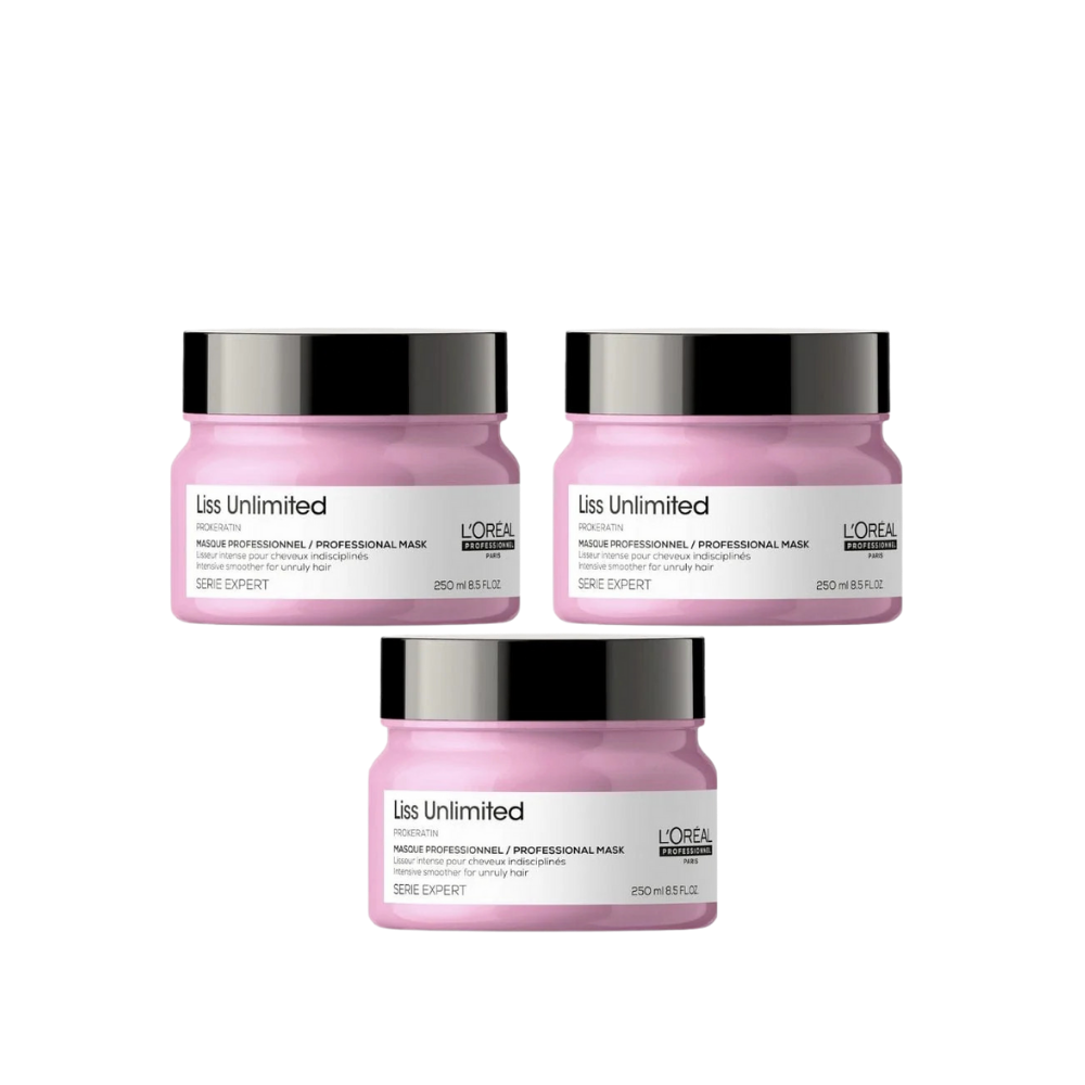 Loreal Professionnel Paris Serie Expert Liss Unlimited Hair Mask 250 ml 3 Pack Chivela