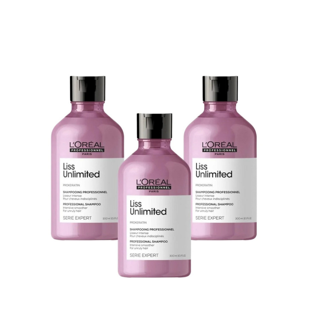 Loreal Professionnel Paris Serie Expert Liss Unlimited Shampoo 300 ml 3 Pack - By Baano