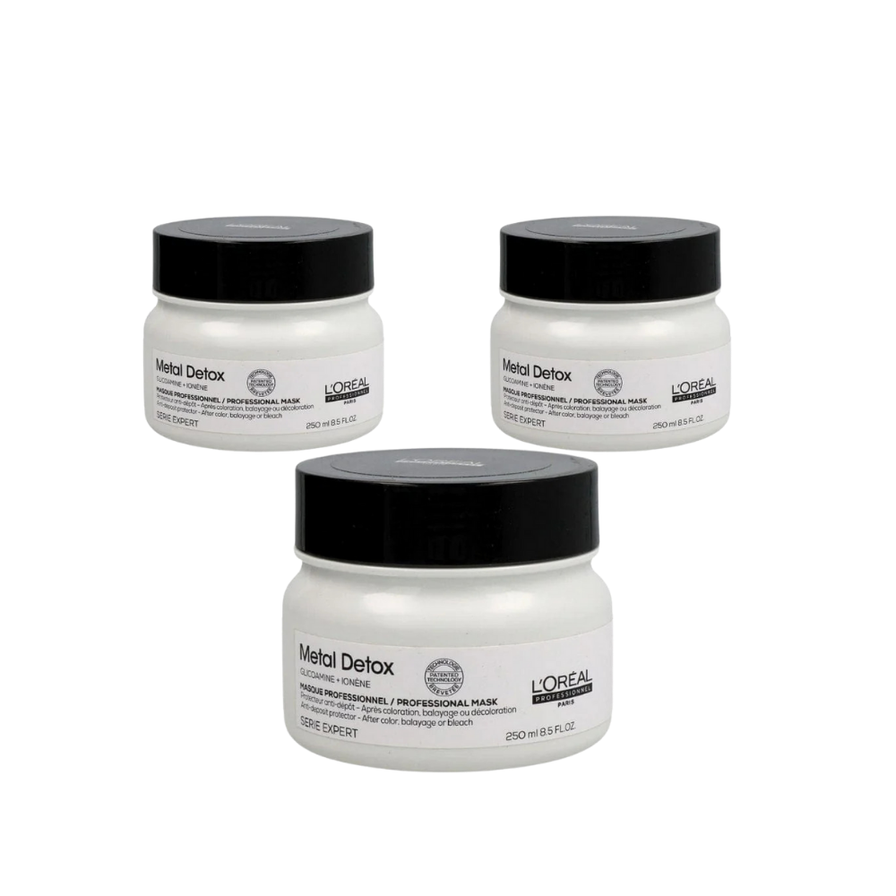 Loreal Professionnel Paris Serie Expert Metal Detox Anti Metal Protective Mask 250 ml 3 Pack Chivela