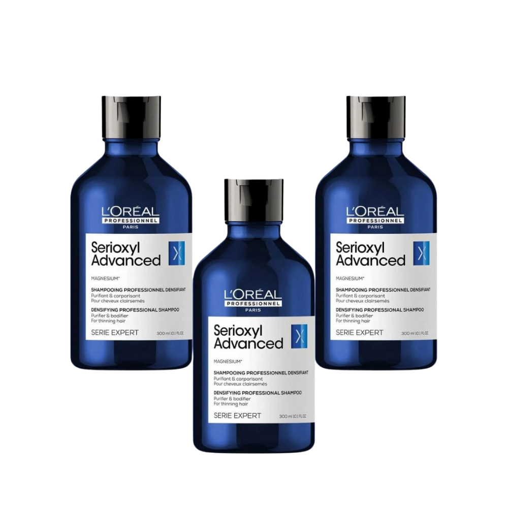 Loreal Professionnel Paris Serie Expert Serioxyl Advanced Shampoo 300 ml 3 Pack - By Baano