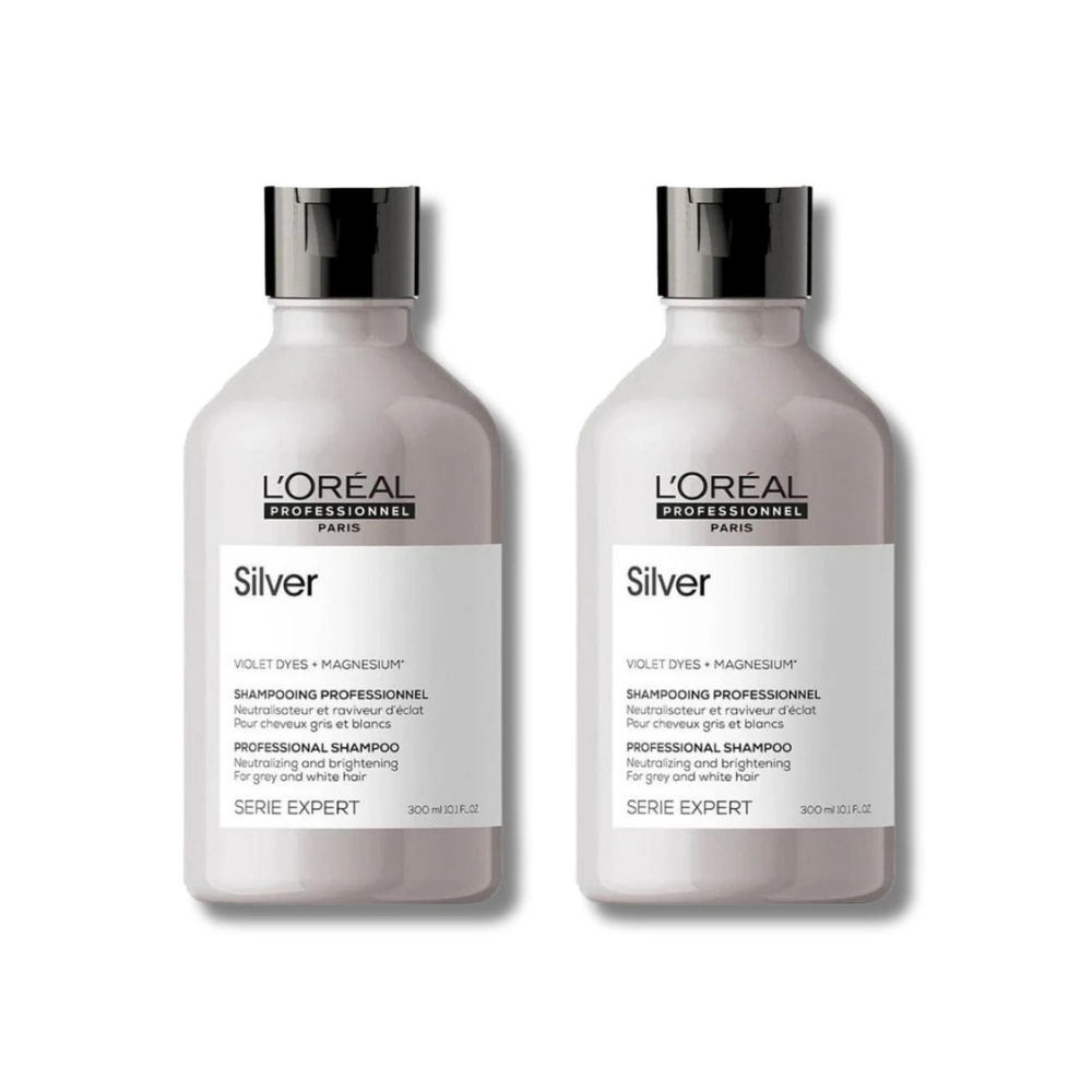 Loreal Professionnel Paris Serie Expert Silver Color Balancing Purple Shampoo 300 ml 2 Pack - By Baano