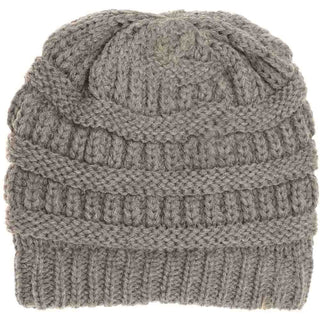 Kids Solid Fuzzy Lined C.C Beanie