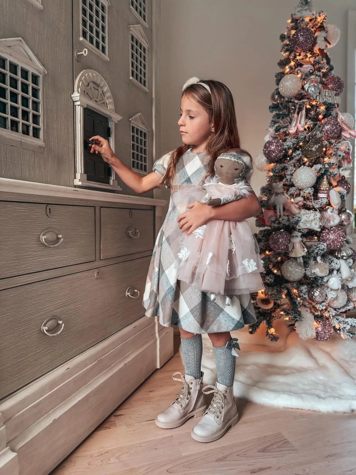 Luna- Light Beige Patent Leather Boots