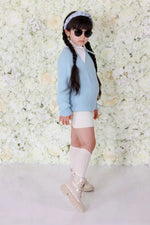 Luna- Light Beige Patent Leather Boots