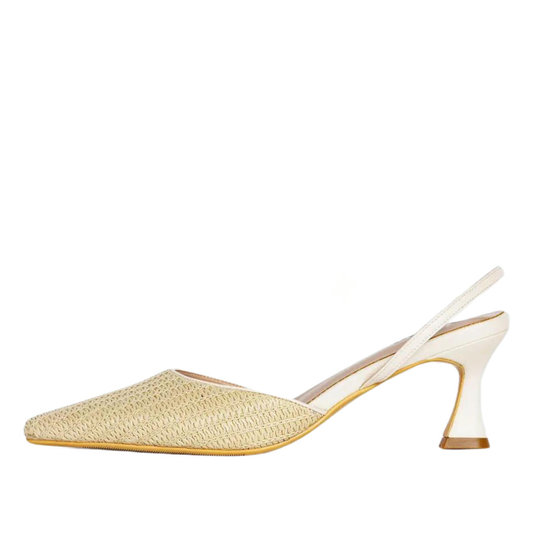Lynn Slingback Pumps Beige - By Baano