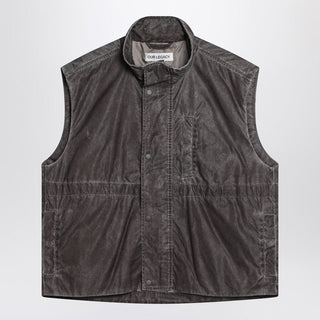 Firm Brown Vest With Vintage Effect - By Baano