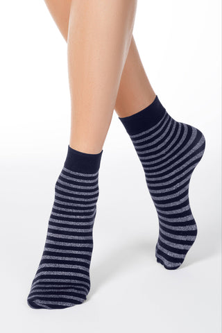 Socks Conte Fantasy - Shimmering Stripe - By Baano