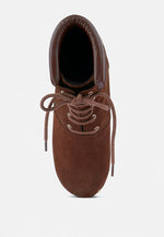 Maaya Handcrafted Collared Suede Boot