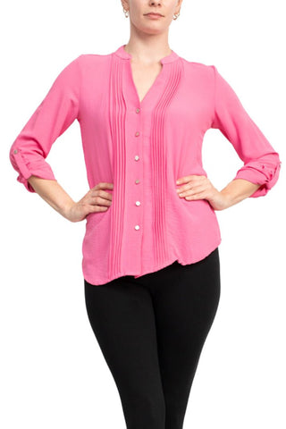 Notations Ruffled Colored Blouse - Glamourous Grace