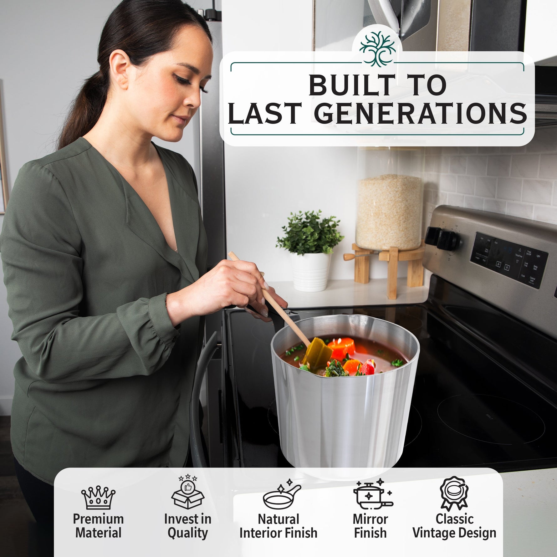 4 Quart Sauce Pan with Lid - By Baano