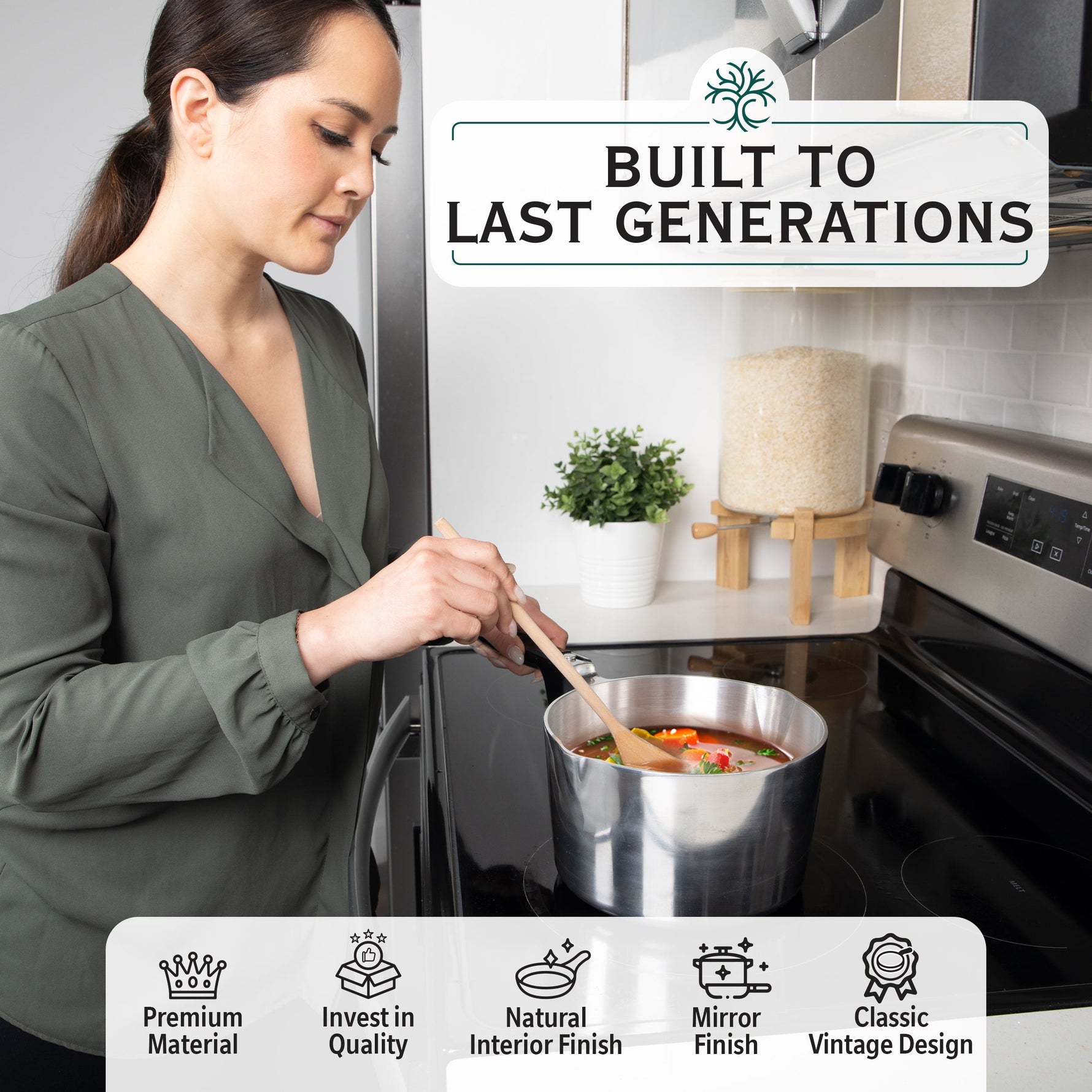 3 Quart Sauce Pan with Lid - By Baano