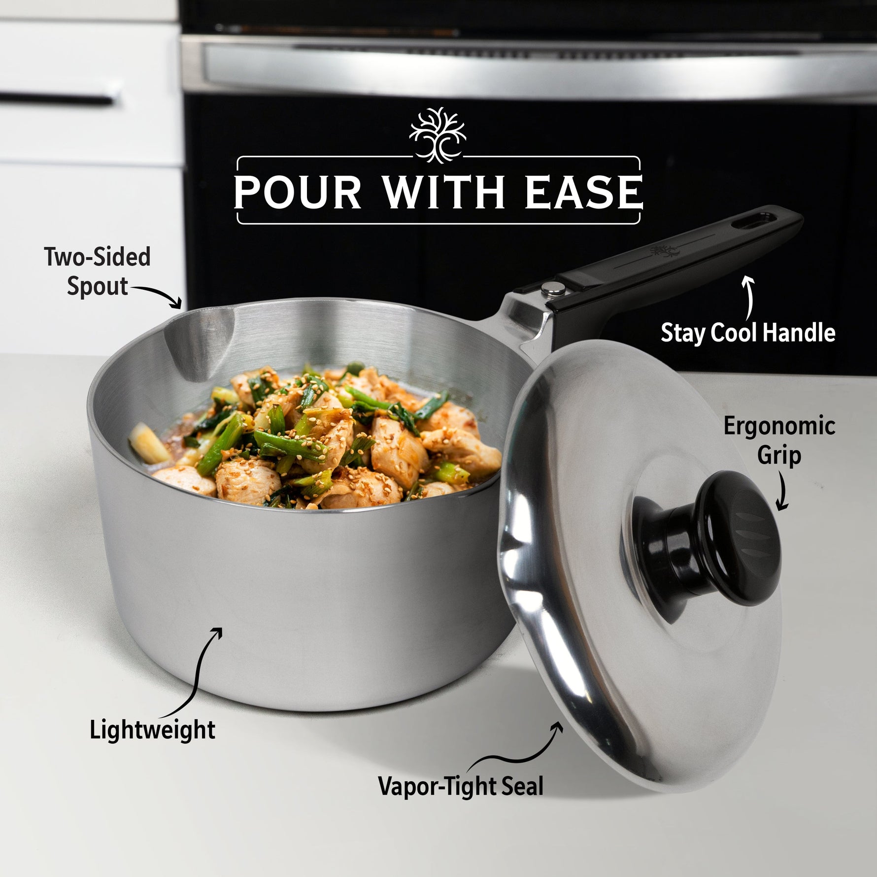 2 Quart Sauce Pan with Lid - By Baano