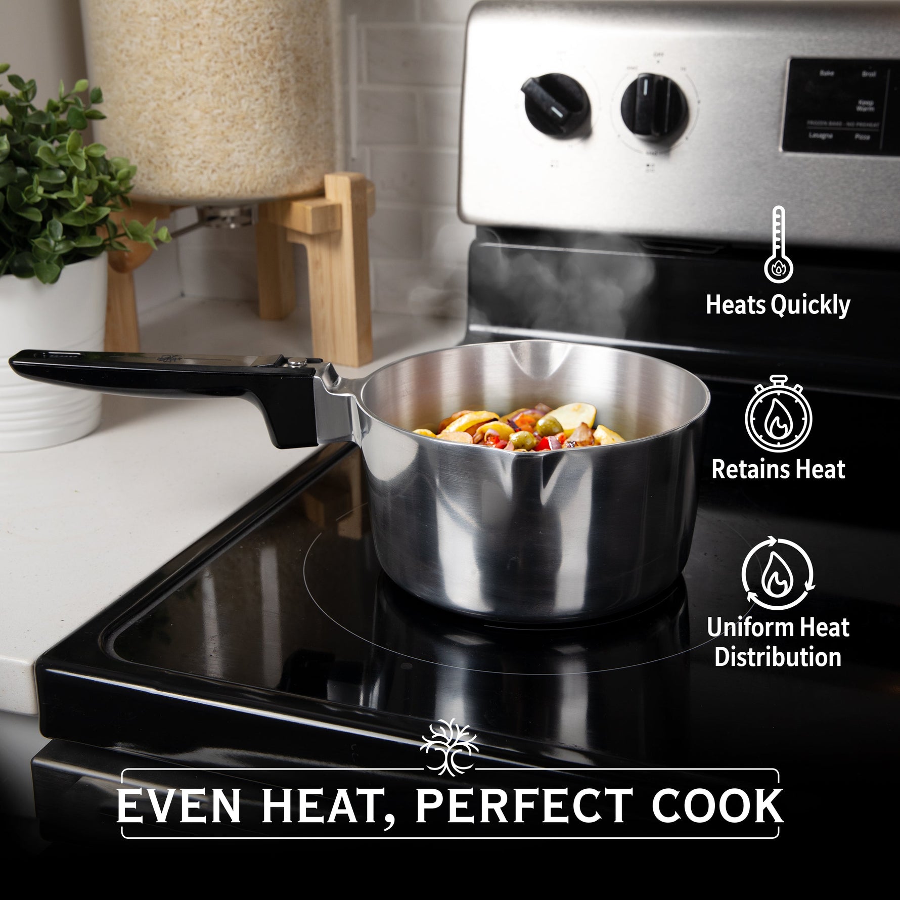 2 Quart Sauce Pan with Lid - By Baano