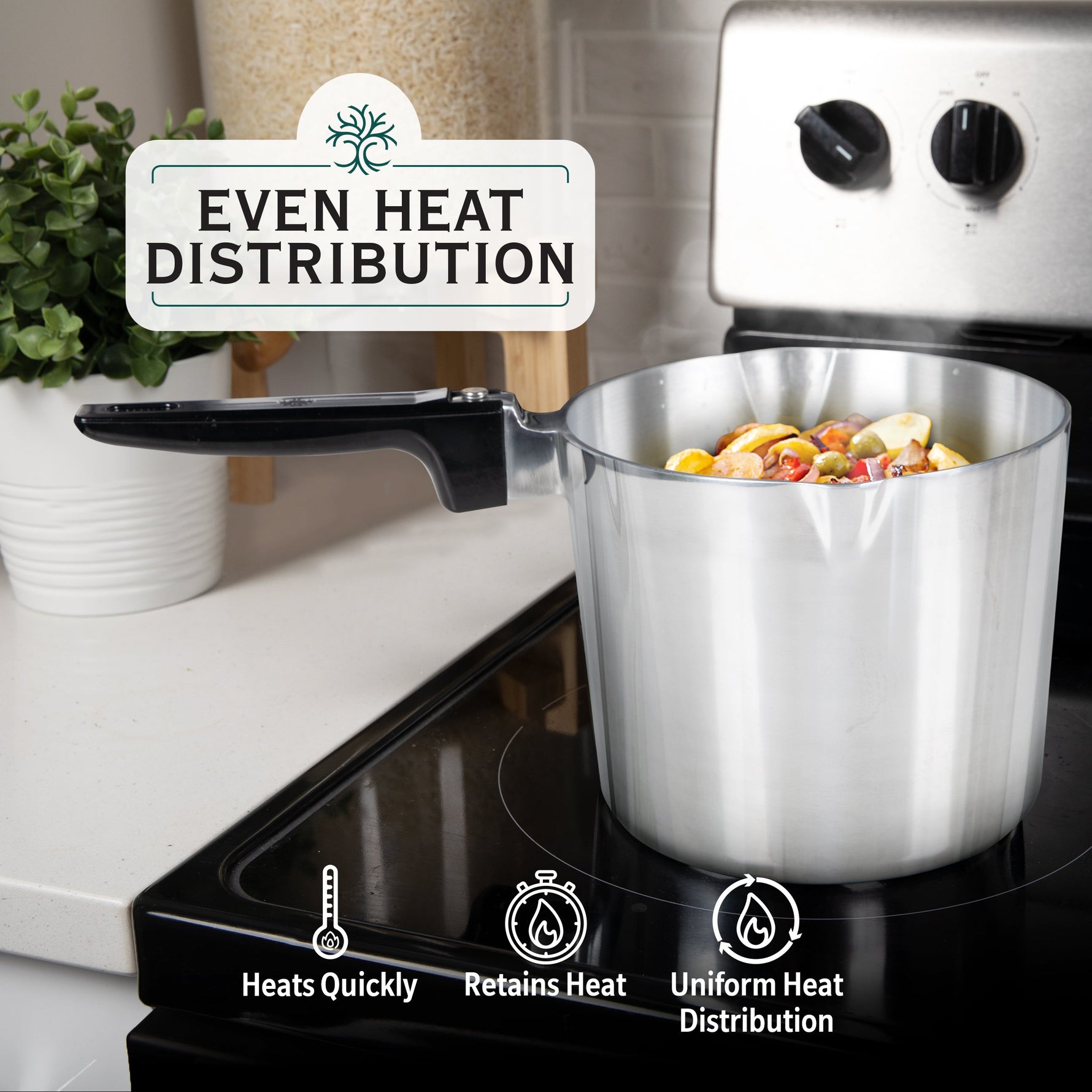 4 Quart Sauce Pan with Lid - By Baano