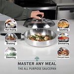 10 Inch Sauté Pan with Lid - By Baano