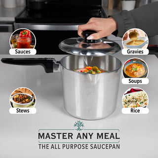 4 Quart Sauce Pan with Lid - By Baano