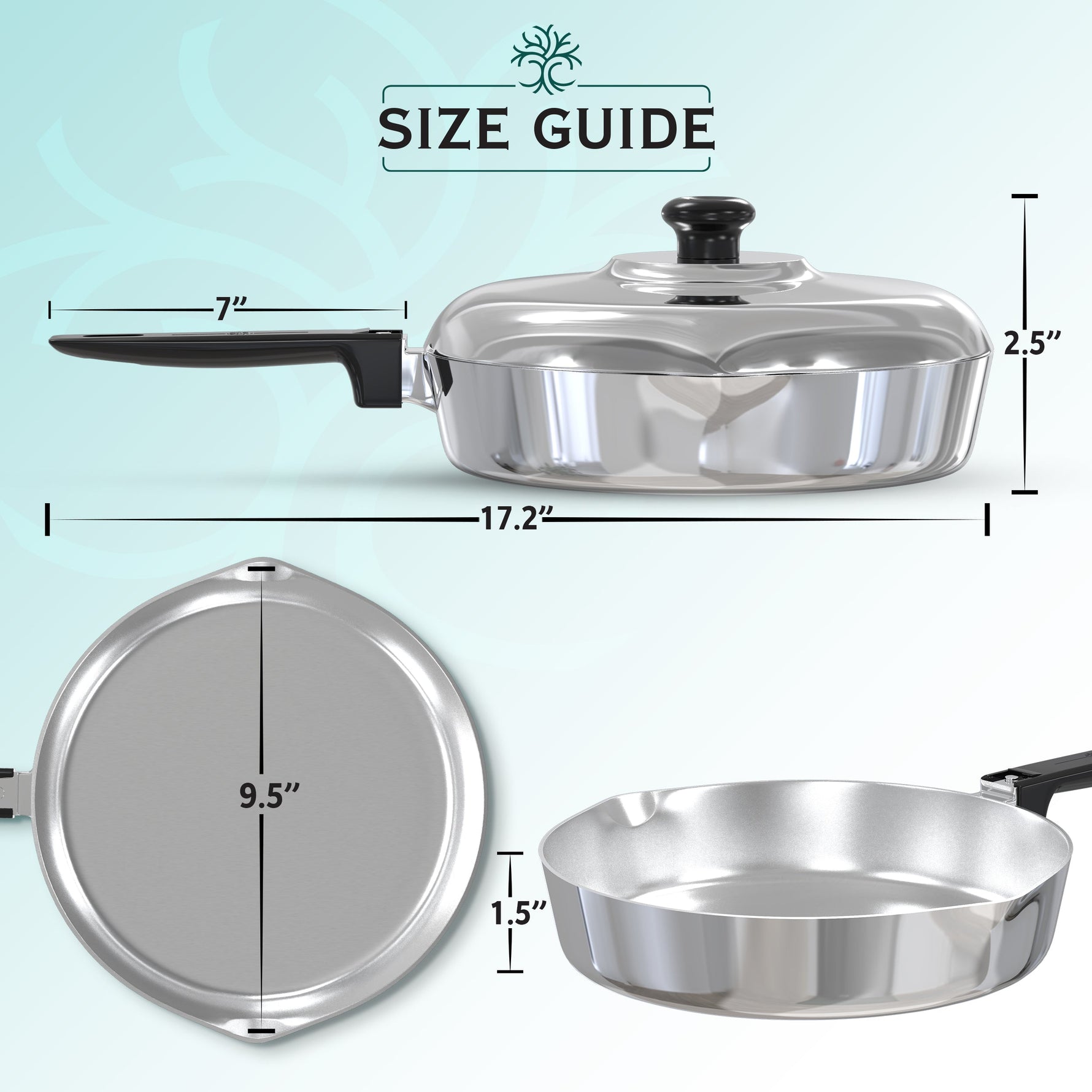 10 Inch Sauté Pan with Lid - By Baano