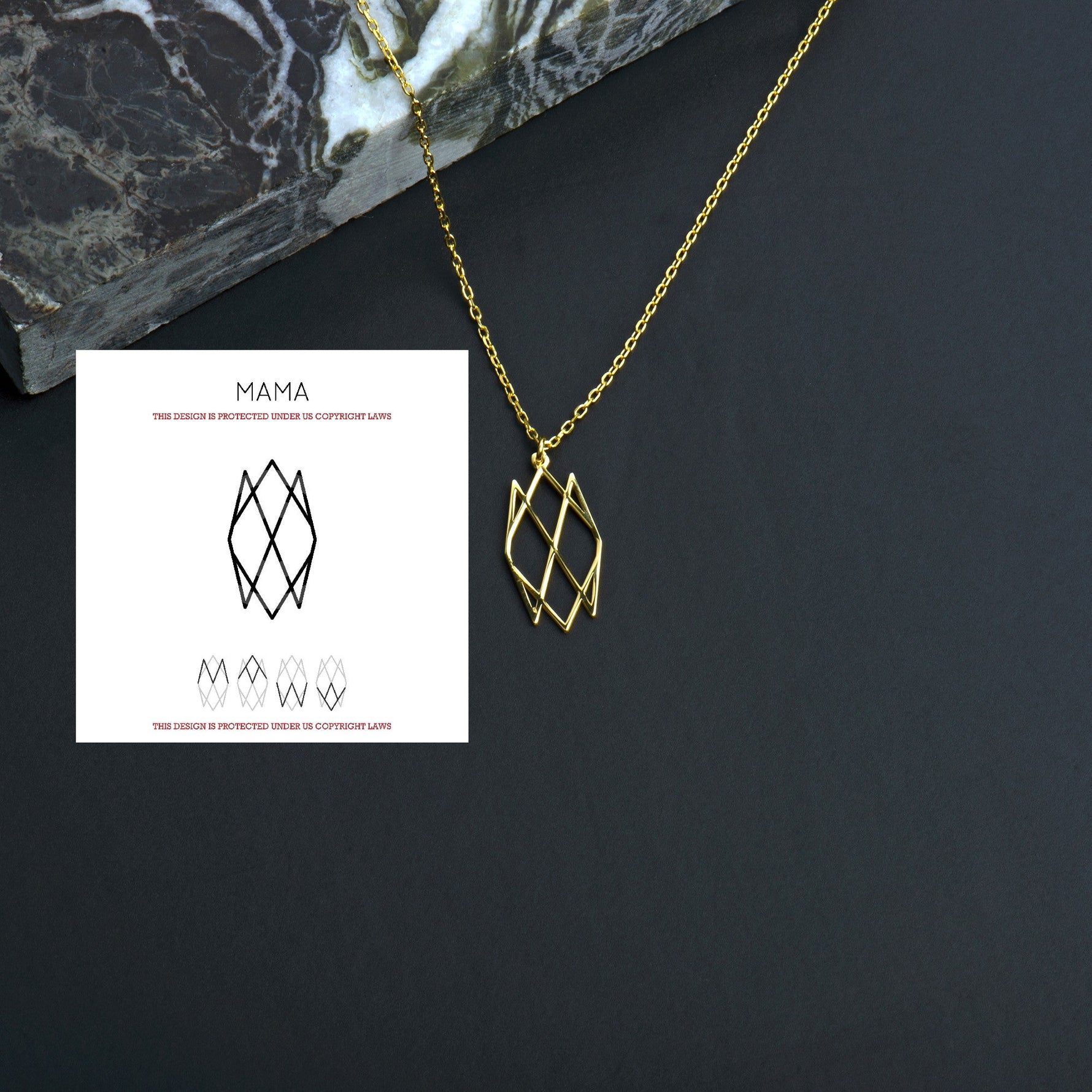 Minimalist Gold Name Logo Necklace