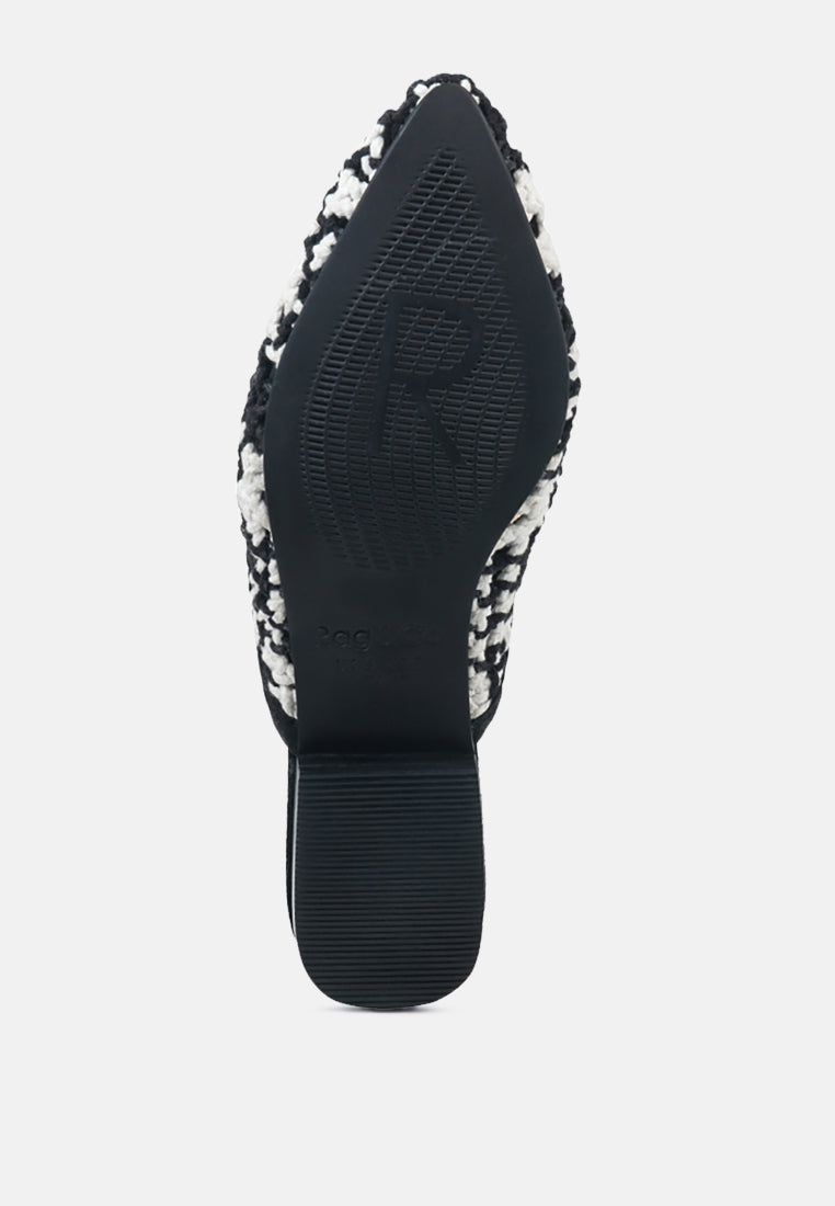 Mariana Woven Flat Mules With Tassels