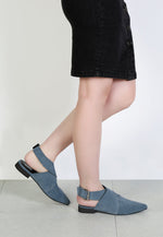 Mariko Leather Mules With Buckle Closure