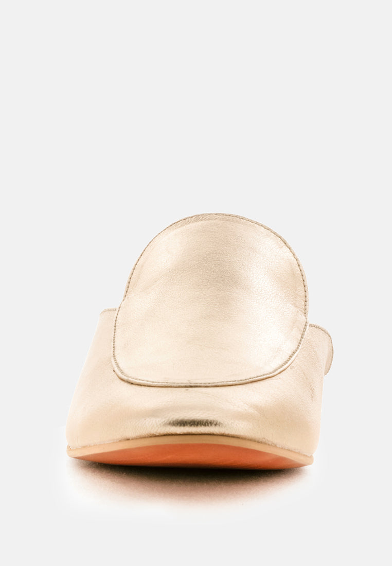 Marla Metallic Leather Mules