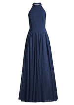 Aidan Mattox Halter Neckline Sleeveless Drop Waist Ball Gown