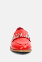 Meanbabe Semicasual Stud Detail Patent Loafers