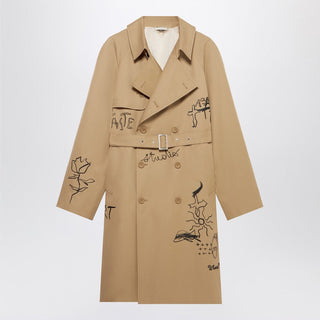 Embroidered Trench Scribble - By Baano