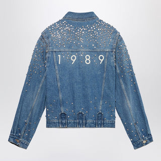 Denim Trucker Jacket Crystals Blue - By Baano