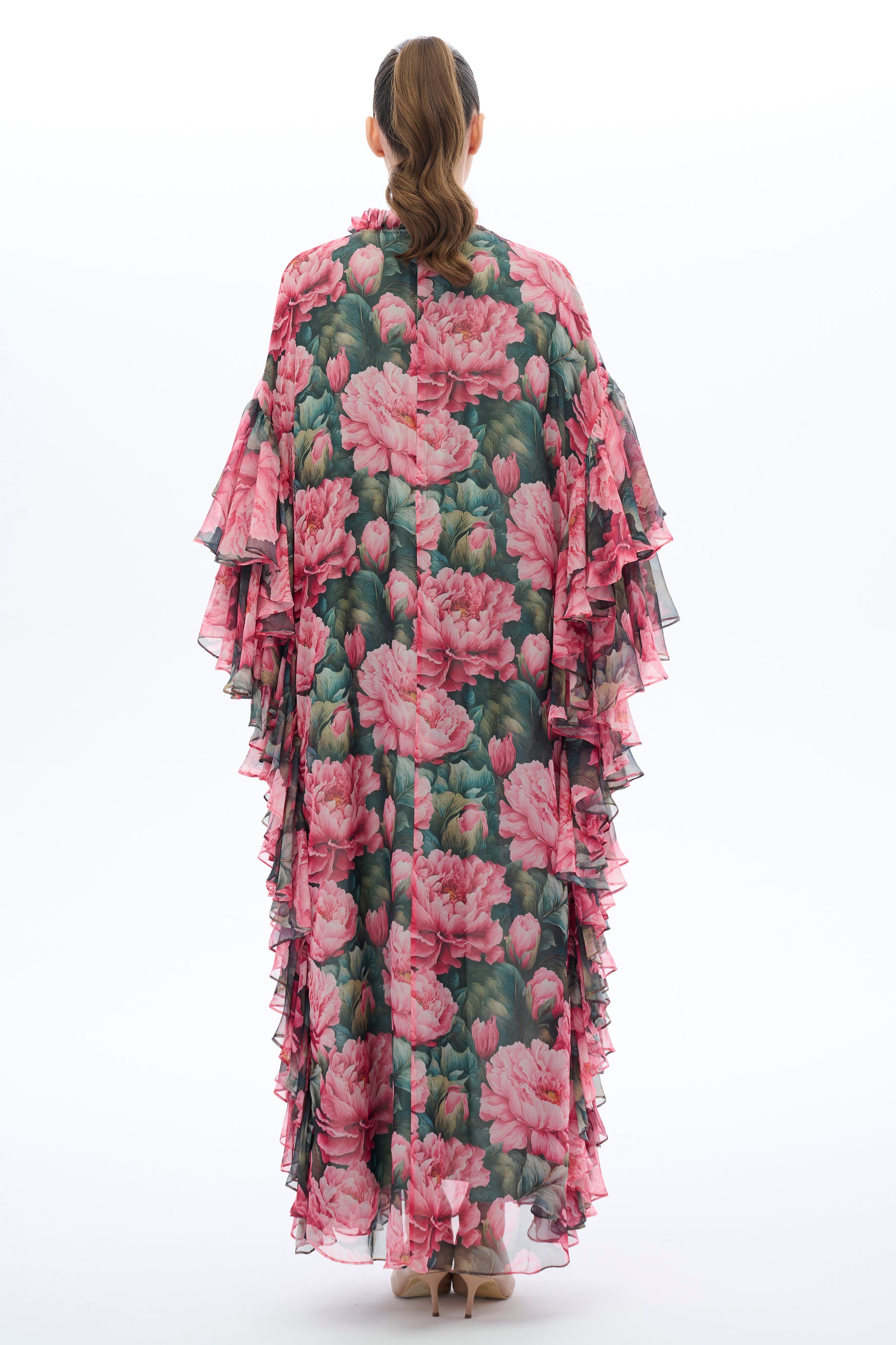 Caftan Dress with Floral Details - By Baano