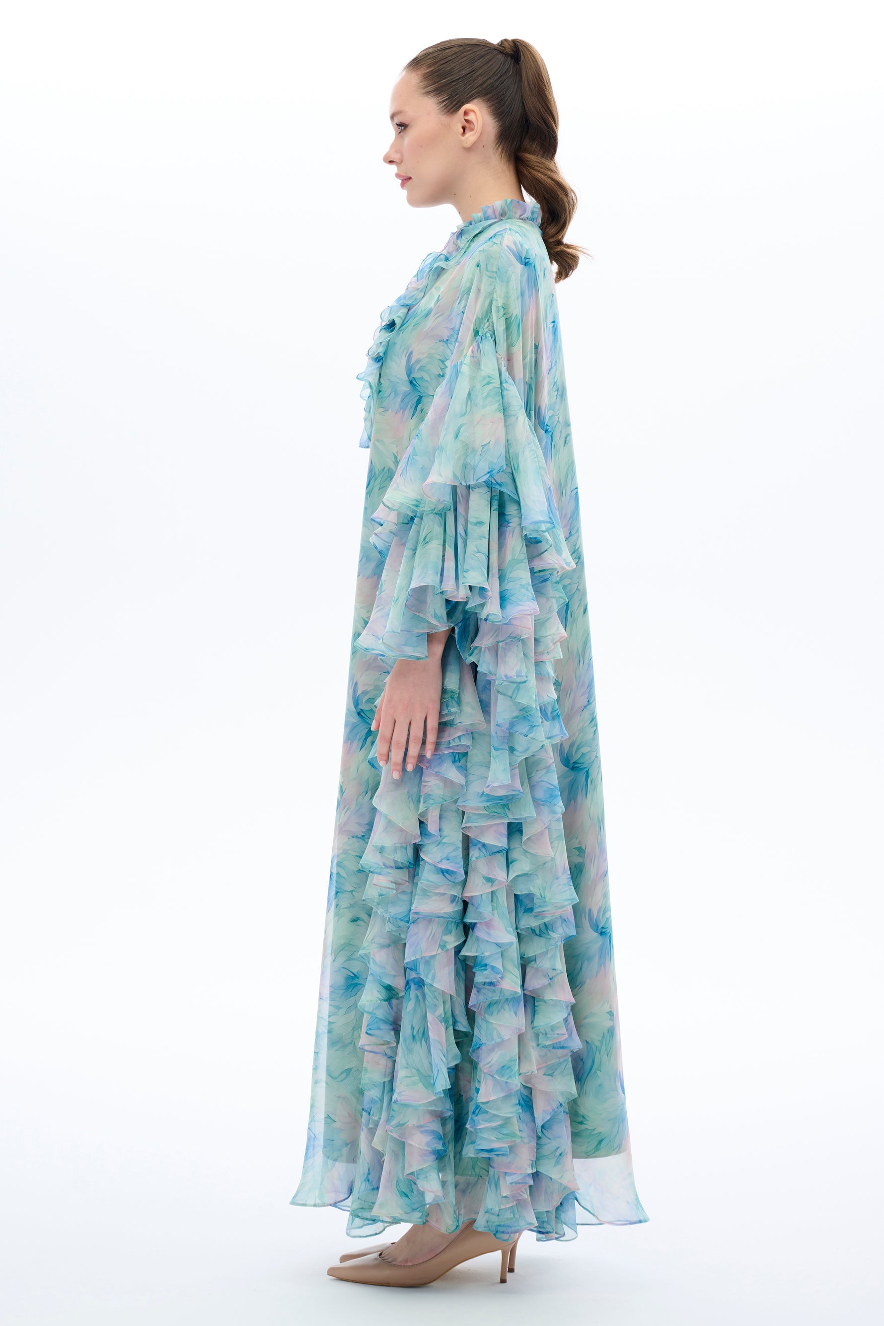 Caftan Dress with Floral Details - By Baano