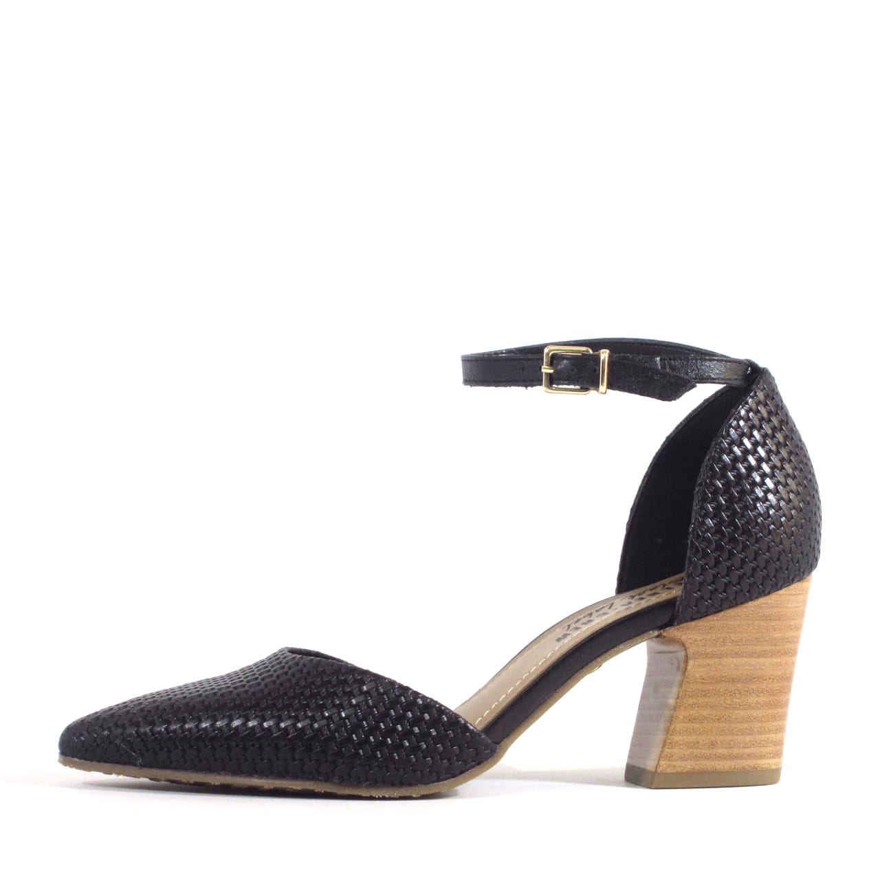 Miracle Woven Block Heeks Chelsea Crew