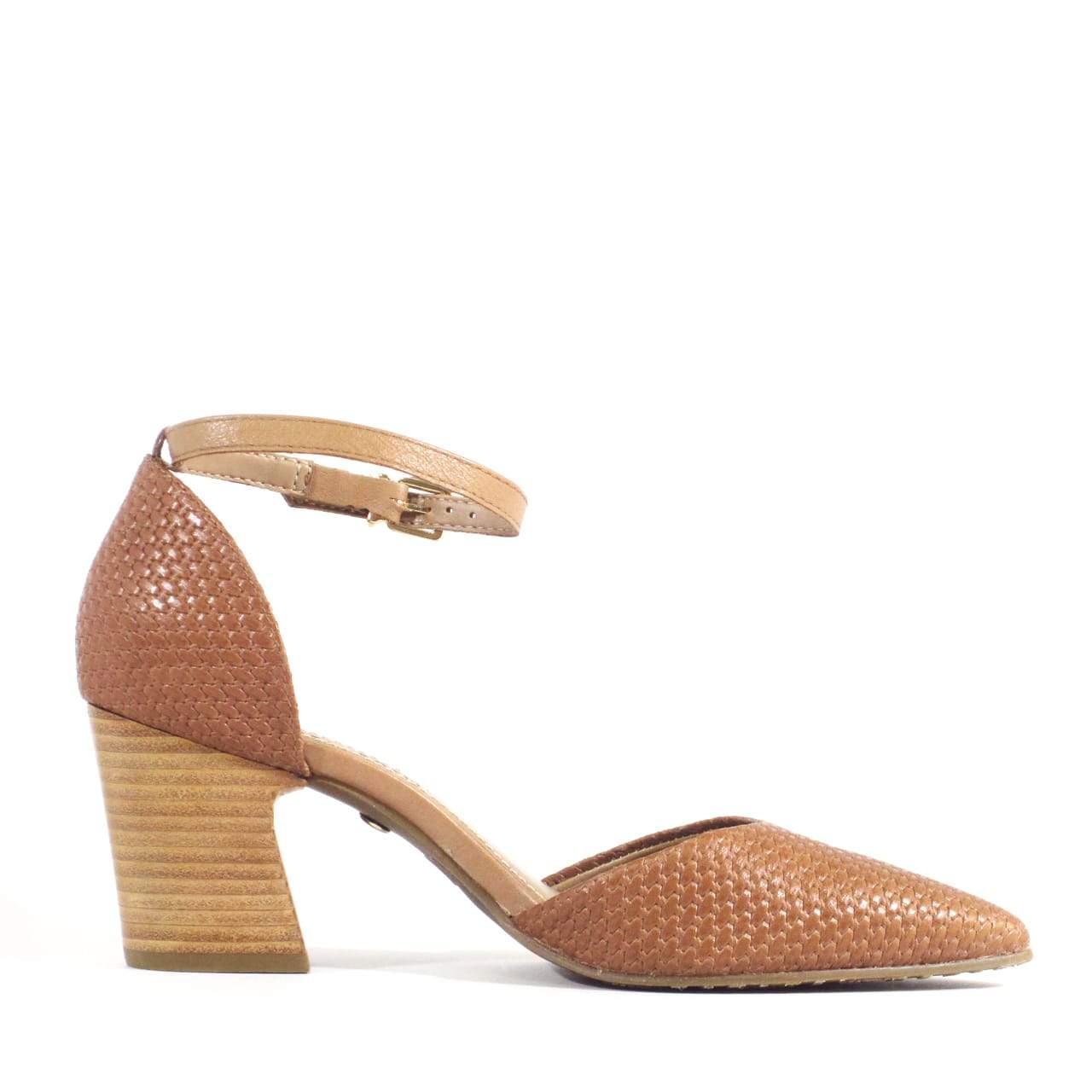 Miracle Woven Block Heeks Chelsea Crew