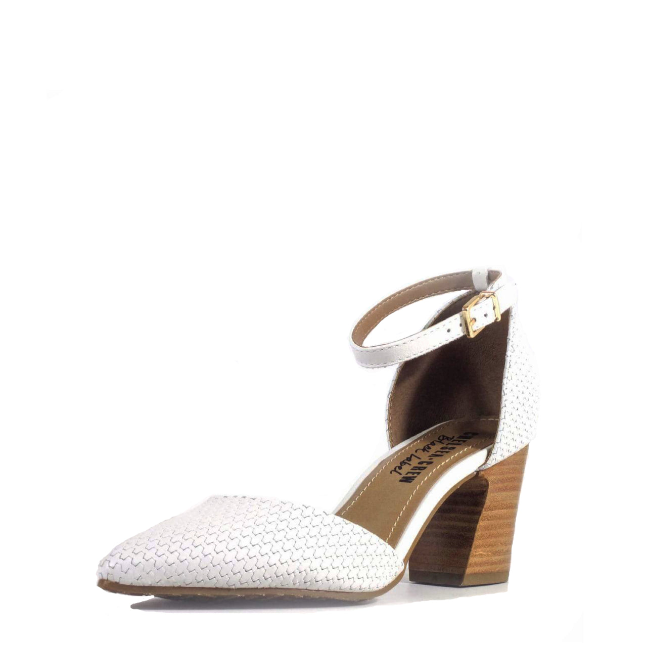 Miracle Woven Block Heeks Chelsea Crew