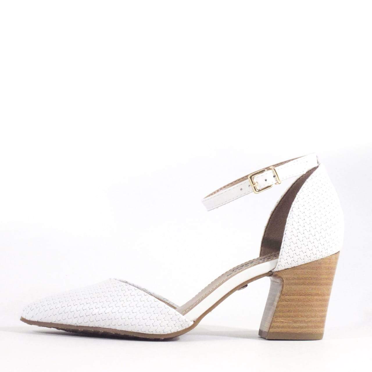 Miracle Woven Block Heeks Chelsea Crew