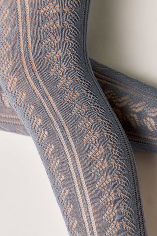Conte-Kids Cotton Tights Miss 617 - Lace Pattern - By Baano